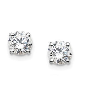IGI Certified 1/3ct Real Diamond Earrings Studs set in 14K White Gold
